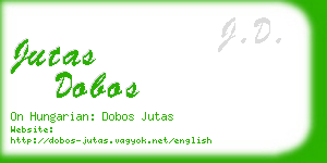 jutas dobos business card